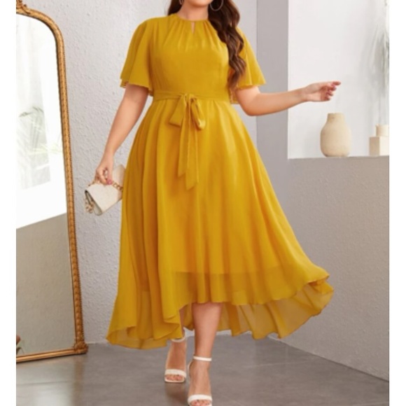 Boho butterfly sleeve ruffle hem maxi dress - Picture 2 of 6